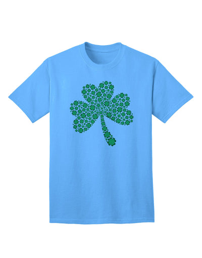 Stylish St. Patrick's Day Shamrock Design - Exquisite Shamrocks Adult T-Shirt by TooLoud-Mens T-shirts-TooLoud-Aquatic-Blue-Small-Davson Sales