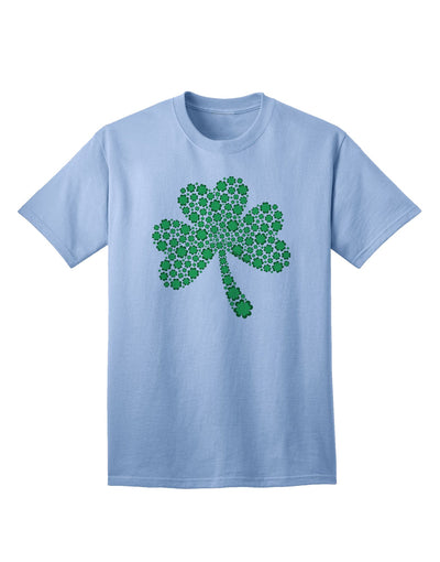 Stylish St. Patrick's Day Shamrock Design - Exquisite Shamrocks Adult T-Shirt by TooLoud-Mens T-shirts-TooLoud-Light-Blue-Small-Davson Sales