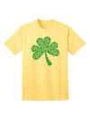 Stylish St. Patrick's Day Shamrock Design - Exquisite Shamrocks Adult T-Shirt by TooLoud-Mens T-shirts-TooLoud-Yellow-Small-Davson Sales