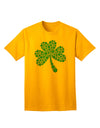 Stylish St. Patrick's Day Shamrock Design - Exquisite Shamrocks Adult T-Shirt by TooLoud-Mens T-shirts-TooLoud-Gold-Small-Davson Sales