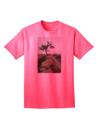 Stylish Stone Tree Colorado Adult T-Shirt by TooLoud for Fashion Enthusiasts-Mens T-shirts-TooLoud-Neon-Pink-Small-Davson Sales