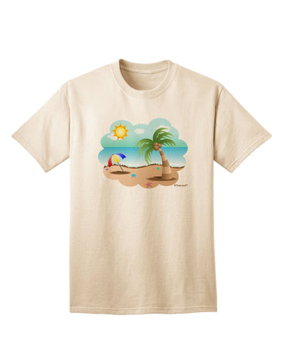 Stylish Summer Beach Scene Adult T-Shirt by TooLoud-Mens T-shirts-TooLoud-Natural-Small-Davson Sales