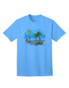 Stylish Summer Beach Scene Adult T-Shirt by TooLoud-Mens T-shirts-TooLoud-Aquatic-Blue-Small-Davson Sales