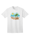 Stylish Summer Beach Scene Adult T-Shirt by TooLoud-Mens T-shirts-TooLoud-White-Small-Davson Sales