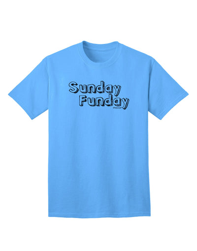 Stylish Sunday Funday Text Design Adult T-Shirt by TooLoud-Mens T-shirts-TooLoud-Aquatic-Blue-Small-Davson Sales