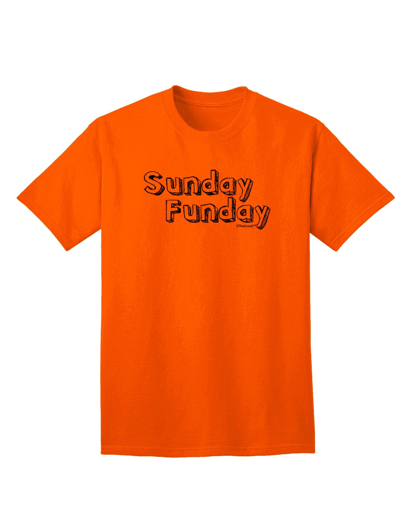 Stylish Sunday Funday Text Design Adult T-Shirt by TooLoud-Mens T-shirts-TooLoud-Orange-Small-Davson Sales