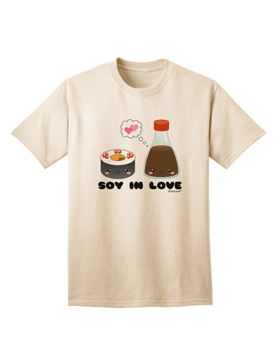 Stylish Sushi and Soy Sauce - Soy In Love Adult T-Shirt by TooLoud-Mens T-shirts-TooLoud-Natural-Small-Davson Sales