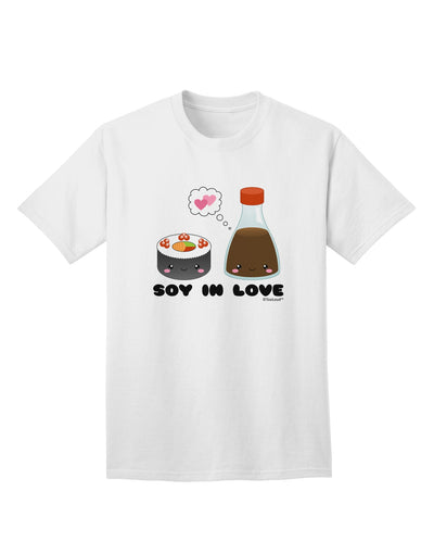 Stylish Sushi and Soy Sauce - Soy In Love Adult T-Shirt by TooLoud-Mens T-shirts-TooLoud-White-Small-Davson Sales