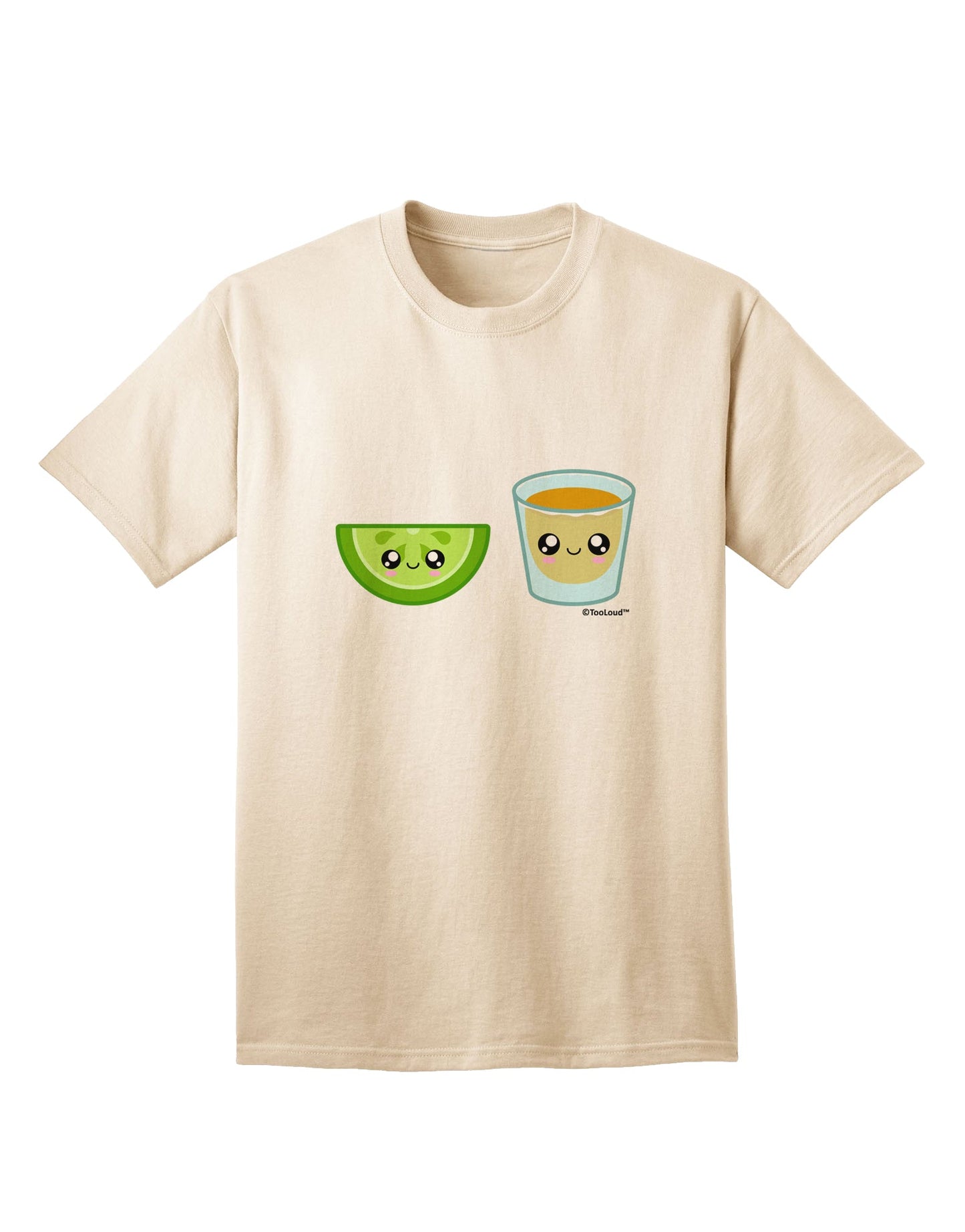 Stylish Tequila Shot and Lime Wedge Adult T-Shirt by TooLoud-Mens T-shirts-TooLoud-Natural-Small-Davson Sales