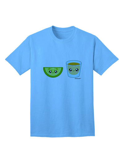 Stylish Tequila Shot and Lime Wedge Adult T-Shirt by TooLoud-Mens T-shirts-TooLoud-Aquatic-Blue-Small-Davson Sales