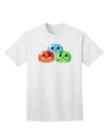 Stylish Trio Adult T-Shirt featuring Adorable RPG Slime Design by TooLoud-Mens T-shirts-TooLoud-White-Small-Davson Sales