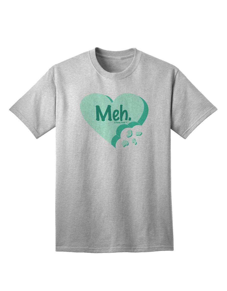 Stylish Valentine's Day Adult T-Shirt in Meh Candy Heart Green by TooLoud-Mens T-shirts-TooLoud-White-Small-Davson Sales