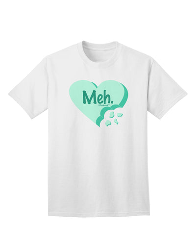Stylish Valentine's Day Adult T-Shirt in Meh Candy Heart Green by TooLoud-Mens T-shirts-TooLoud-White-Small-Davson Sales