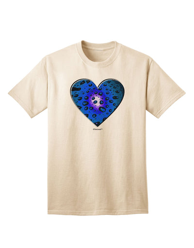 Stylish Water Droplet Heart Blue Adult T-Shirt Offered by TooLoud-Mens T-shirts-TooLoud-Natural-Small-Davson Sales