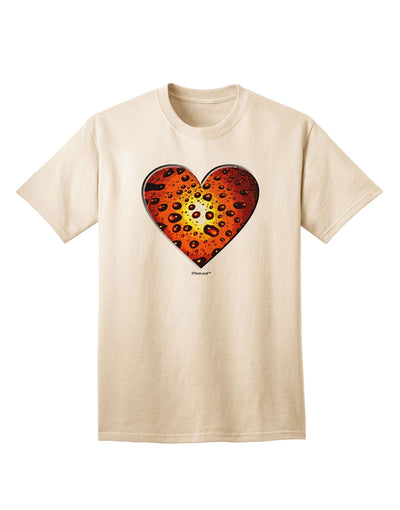 Stylish Water Droplet Heart Orange Adult T-Shirt Offered by TooLoud-Mens T-shirts-TooLoud-Natural-Small-Davson Sales