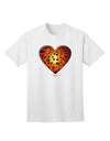 Stylish Water Droplet Heart Orange Adult T-Shirt Offered by TooLoud-Mens T-shirts-TooLoud-White-Small-Davson Sales