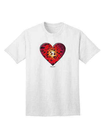 Stylish Water Droplet Heart Red Adult T-Shirt by TooLoud for Fashion Enthusiasts-Mens T-shirts-TooLoud-White-Small-Davson Sales