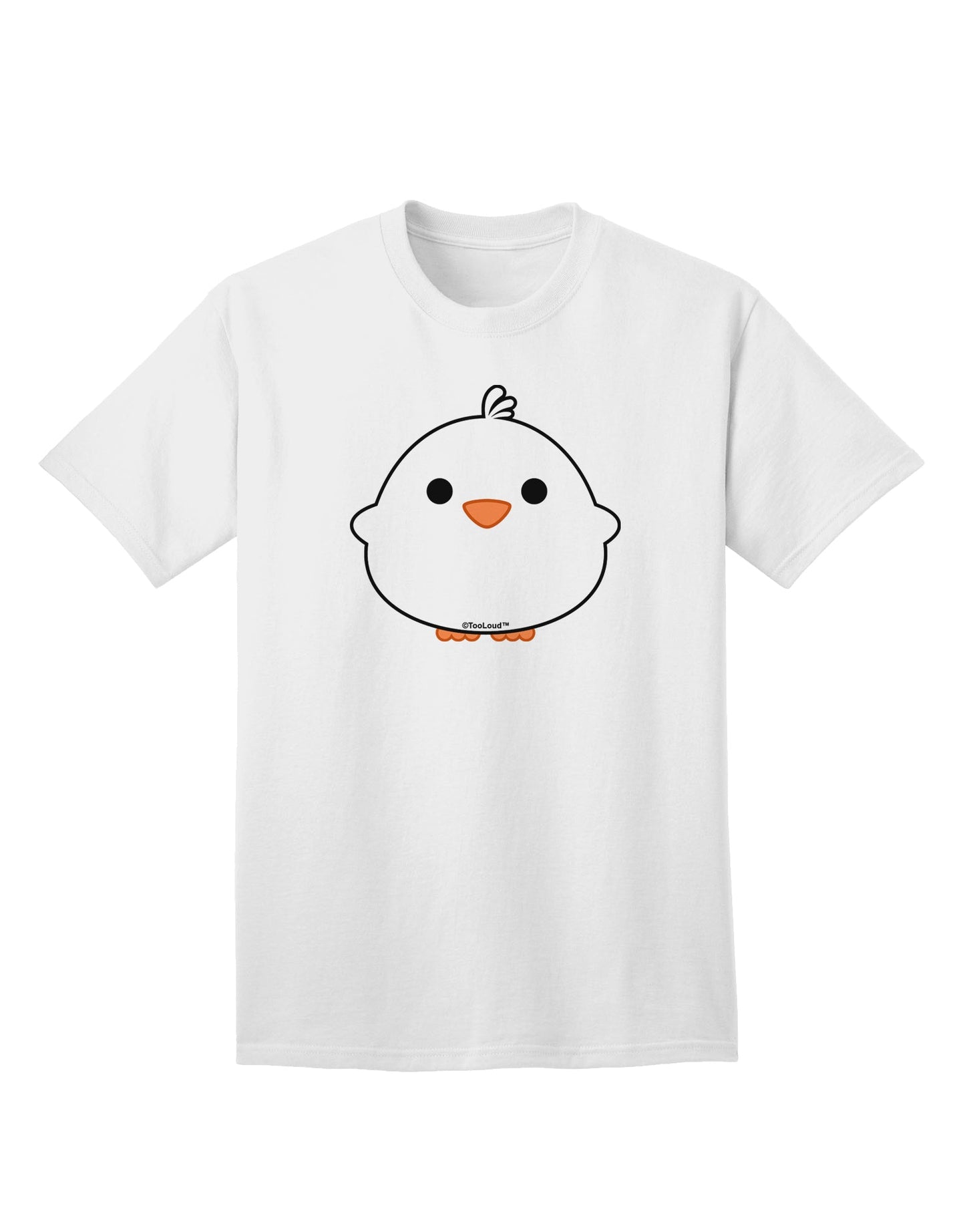 Stylish White Adult T-Shirt featuring Adorable Chick Design by TooLoud-Mens T-shirts-TooLoud-White-Small-Davson Sales