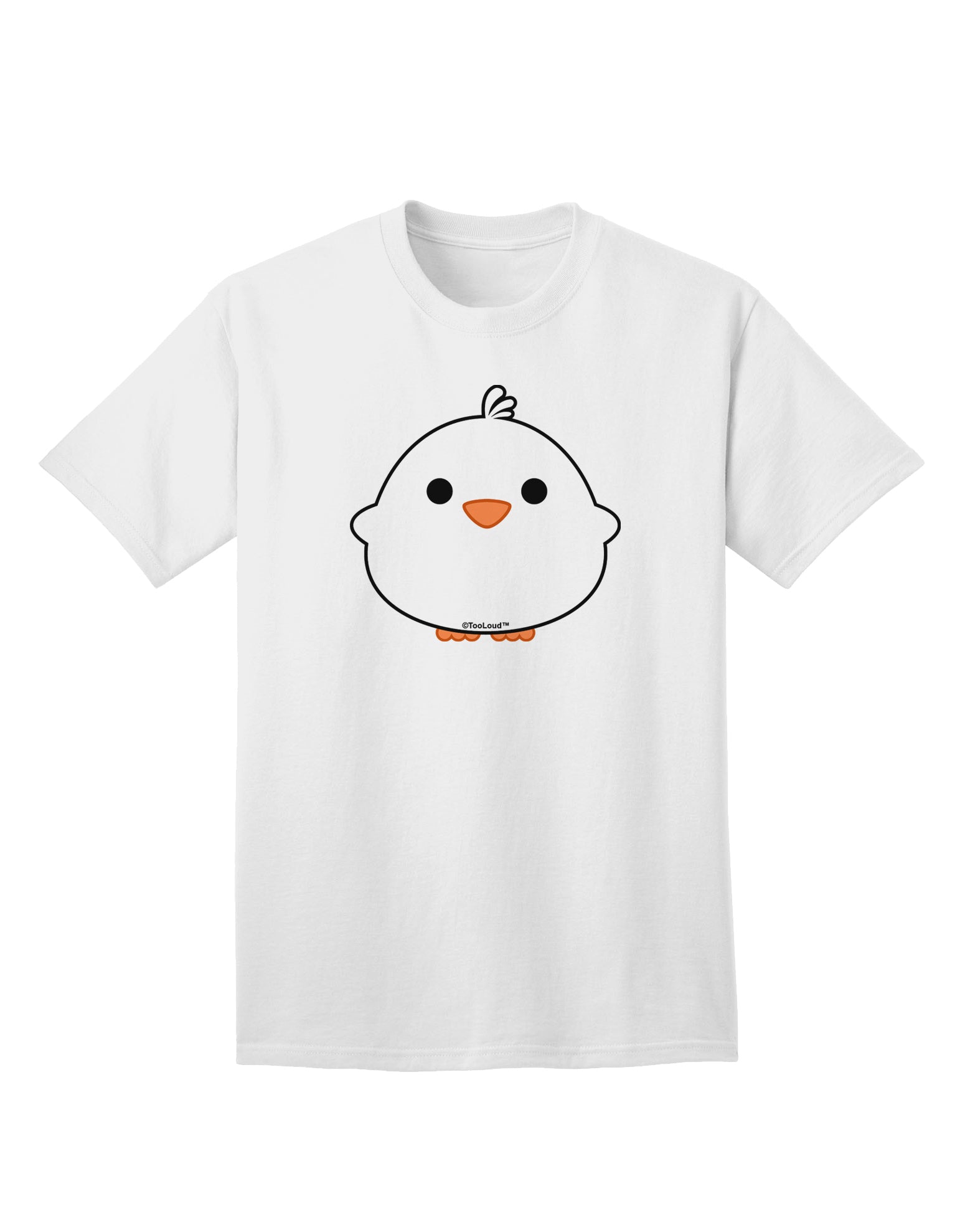 Stylish White Adult T-Shirt featuring Adorable Chick Design by TooLoud-Mens T-shirts-TooLoud-White-Small-Davson Sales