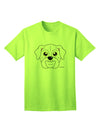 Stylish White Adult T-Shirt featuring an Adorable Bulldog Design by TooLoud-Mens T-shirts-TooLoud-Neon-Green-Small-Davson Sales