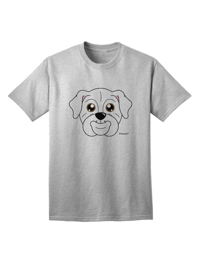 Stylish White Adult T-Shirt featuring an Adorable Bulldog Design by TooLoud-Mens T-shirts-TooLoud-AshGray-Small-Davson Sales