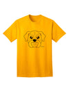 Stylish White Adult T-Shirt featuring an Adorable Bulldog Design by TooLoud-Mens T-shirts-TooLoud-Gold-Small-Davson Sales