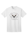 Stylish White Adult T-Shirt featuring an Adorable Bulldog Design by TooLoud-Mens T-shirts-TooLoud-White-Small-Davson Sales