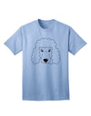 Stylish White Adult T-Shirt featuring an Adorable Poodle Dog by TooLoud-Mens T-shirts-TooLoud-Light-Blue-Small-Davson Sales