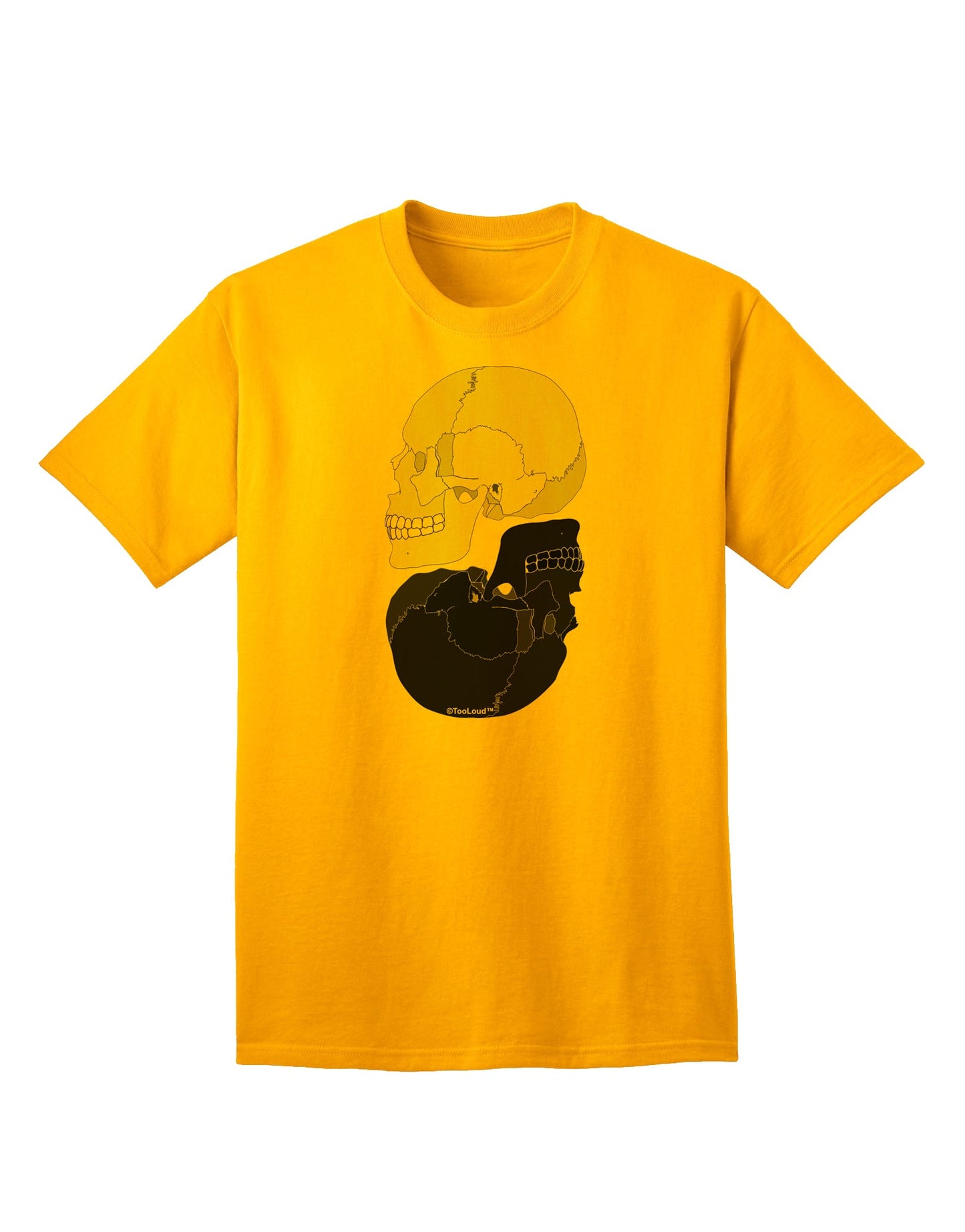 Stylish White and Black Inverted Skulls Adult T-Shirt by TooLoud-Mens T-shirts-TooLoud-Gold-Small-Davson Sales