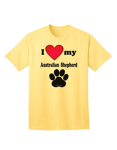 Stylish and Adorable Australian Shepherd Adult T-Shirt by TooLoud-Mens T-shirts-TooLoud-Yellow-Small-Davson Sales