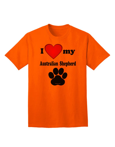 Stylish and Adorable Australian Shepherd Adult T-Shirt by TooLoud-Mens T-shirts-TooLoud-Orange-Small-Davson Sales