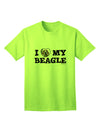 Stylish and Adorable Beagle Adult T-Shirt by TooLoud-Mens T-shirts-TooLoud-Neon-Green-Small-Davson Sales