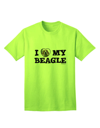 Stylish and Adorable Beagle Adult T-Shirt by TooLoud-Mens T-shirts-TooLoud-Neon-Green-Small-Davson Sales