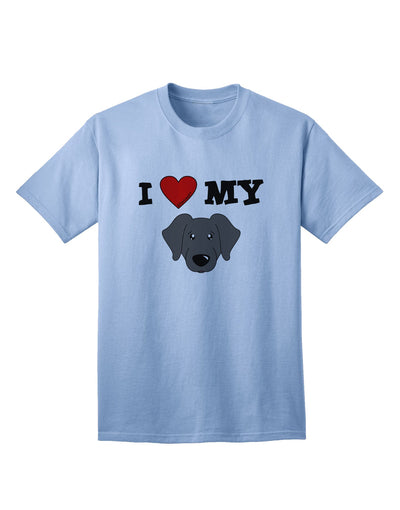 Stylish and Adorable Black Labrador Retriever Adult T-Shirt by TooLoud-Mens T-shirts-TooLoud-Light-Blue-Small-Davson Sales