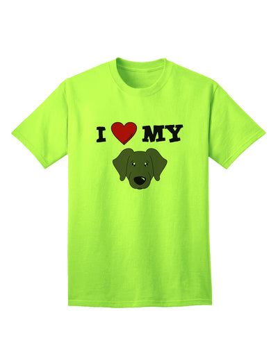 Stylish and Adorable Black Labrador Retriever Adult T-Shirt by TooLoud-Mens T-shirts-TooLoud-Neon-Green-Small-Davson Sales