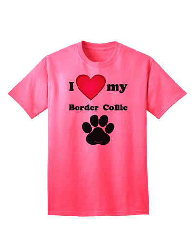 Stylish and Adorable Border Collie Adult T-Shirt by TooLoud-Mens T-shirts-TooLoud-Neon-Pink-Small-Davson Sales