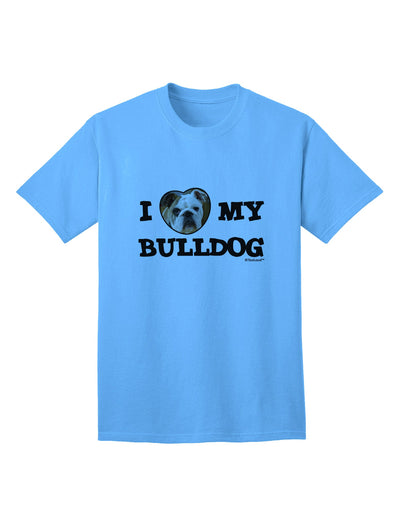 Stylish and Adorable Bulldog Adult T-Shirt by TooLoud-Mens T-shirts-TooLoud-Aquatic-Blue-Small-Davson Sales