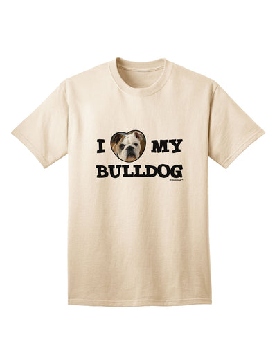 Stylish and Adorable Bulldog Adult T-Shirt by TooLoud-Mens T-shirts-TooLoud-Natural-Small-Davson Sales