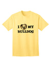 Stylish and Adorable Bulldog Adult T-Shirt by TooLoud-Mens T-shirts-TooLoud-Yellow-Small-Davson Sales