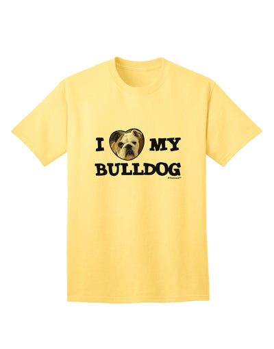 Stylish and Adorable Bulldog Adult T-Shirt by TooLoud-Mens T-shirts-TooLoud-Yellow-Small-Davson Sales