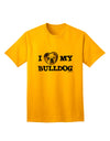 Stylish and Adorable Bulldog Adult T-Shirt by TooLoud-Mens T-shirts-TooLoud-Gold-Small-Davson Sales