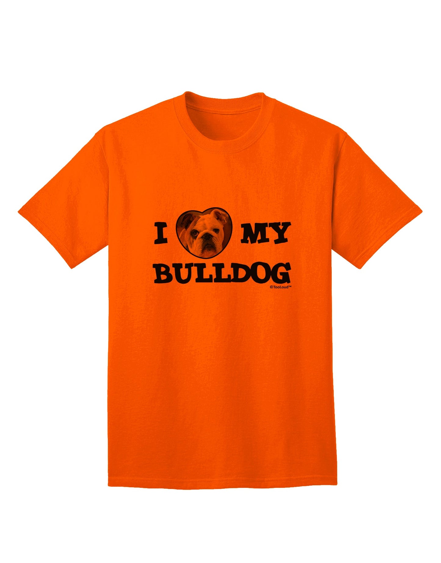 Stylish and Adorable Bulldog Adult T-Shirt by TooLoud-Mens T-shirts-TooLoud-Orange-Small-Davson Sales