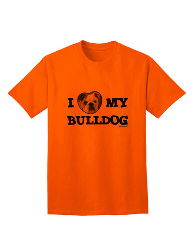 Stylish and Adorable Bulldog Adult T-Shirt by TooLoud-Mens T-shirts-TooLoud-Orange-Small-Davson Sales