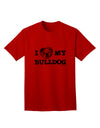 Stylish and Adorable Bulldog Adult T-Shirt by TooLoud-Mens T-shirts-TooLoud-Red-Small-Davson Sales