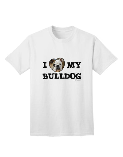 Stylish and Adorable Bulldog Adult T-Shirt by TooLoud-Mens T-shirts-TooLoud-White-Small-Davson Sales