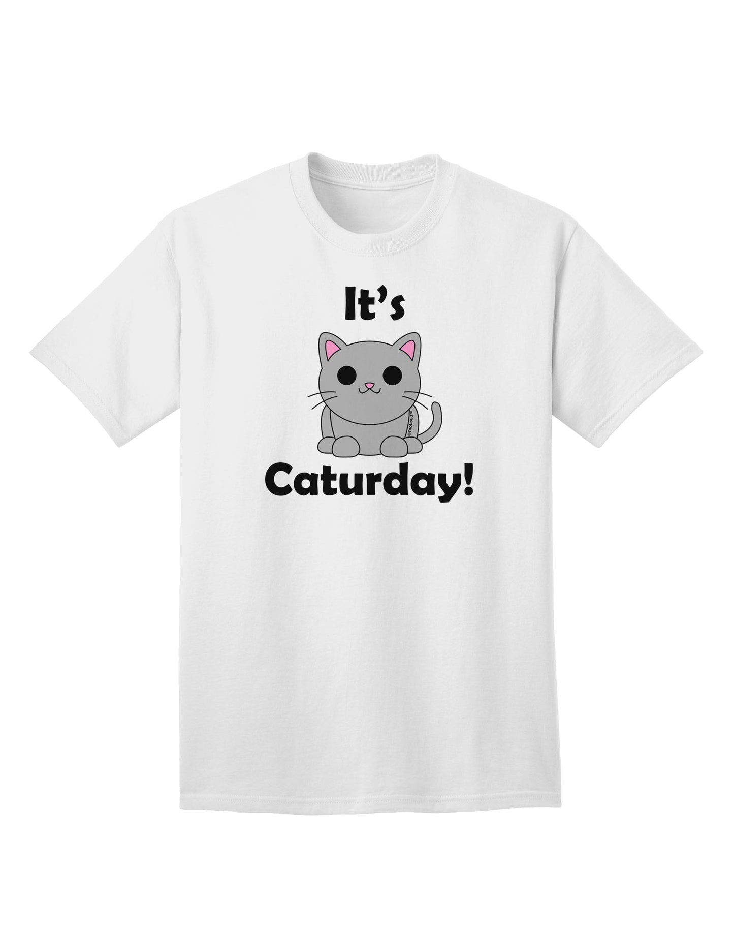 Stylish and Adorable Cat Design Adult T-Shirt by TooLoud for Caturday-Mens T-shirts-TooLoud-White-Small-Davson Sales