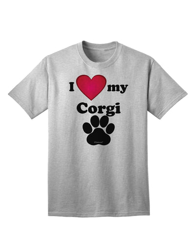 Stylish and Adorable Corgi Adult T-Shirt by TooLoud-Mens T-shirts-TooLoud-AshGray-Small-Davson Sales