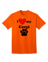 Stylish and Adorable Corgi Adult T-Shirt by TooLoud-Mens T-shirts-TooLoud-Orange-Small-Davson Sales