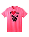 Stylish and Adorable Corgi Adult T-Shirt by TooLoud-Mens T-shirts-TooLoud-Neon-Pink-Small-Davson Sales