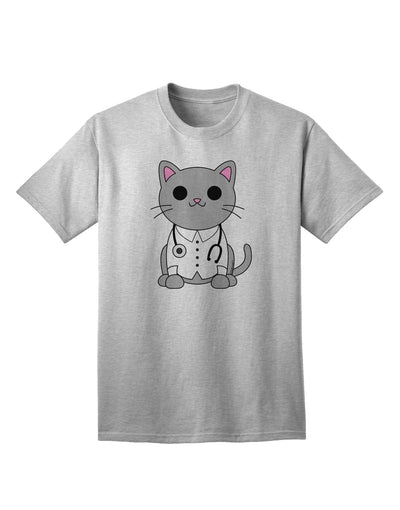 Stylish and Adorable: Dr Cat MD - Adult T-Shirt with Cute Cat Design, exclusively by TooLoud-Mens T-shirts-TooLoud-AshGray-Small-Davson Sales